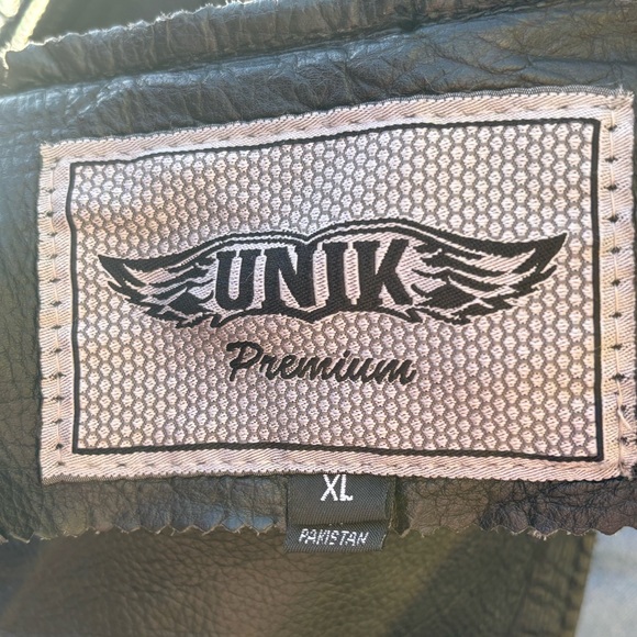 🏍️ Men’s Unik International Deep Pocket Leather Chaps Sz XL - Picture 10 of 10